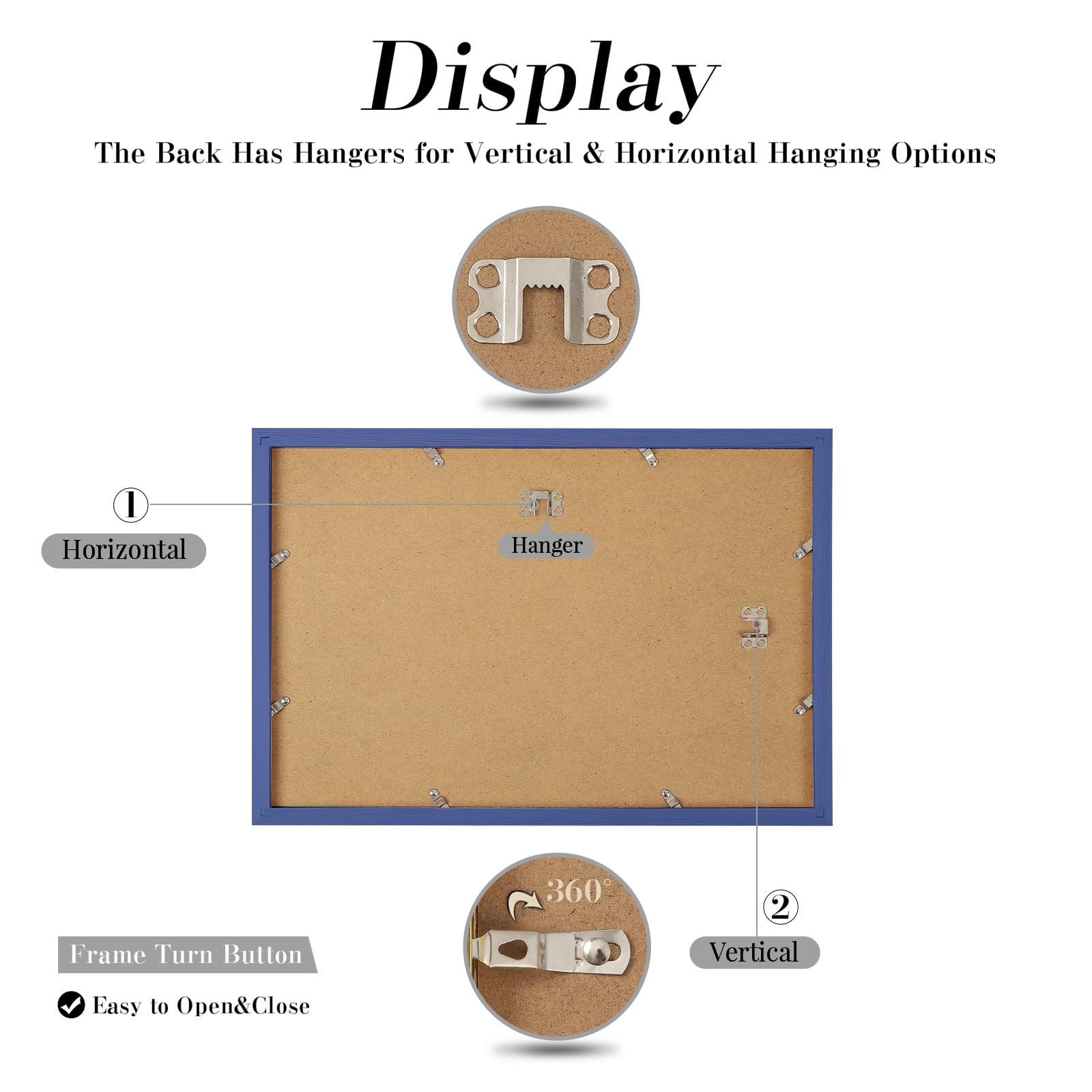 wyooxoo 13x19 Picture Frame Made of Solid Wood Photo Frames Display Pictures 11x17 with Mat or 13x19 Without Mat Colorful Frame